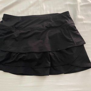 Athleta Bustle Skirt Skort Black Size Medium